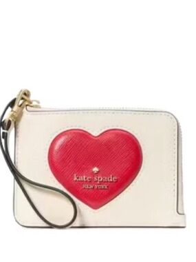 Kate Spade New York MADISON PUFFY HEART SMALL CARD HOLDER WRISTLET